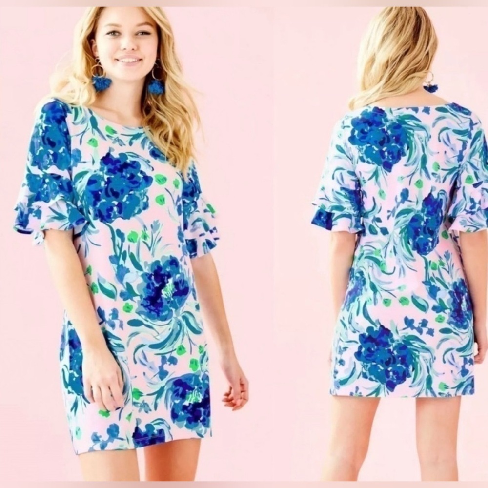 Lily Pulitzer Pink Tropics Tint Sweet Pea Dress 
Size:  M